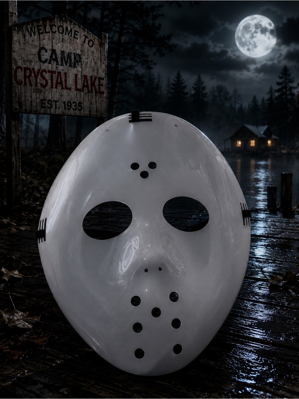 Friday the 13th white plastic hockey mask
